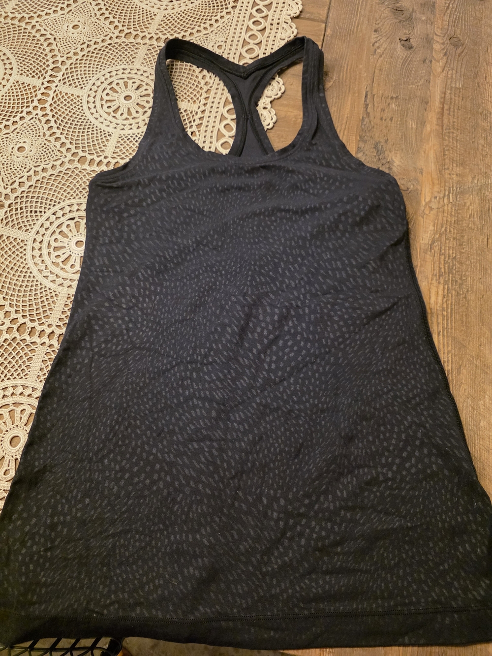 lululemon Black Printed Racerback Tank M
